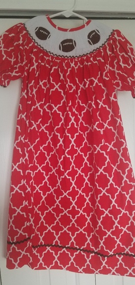 Smocked Football Dress - Picture 1 of 2